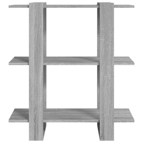 Bogreol/rumdeler 80x30x87 cm grå sonoma-eg