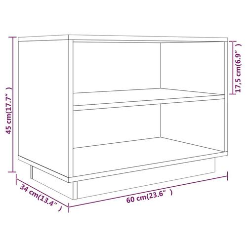 Skoreol 60x34x45 cm massivt fyrretræ