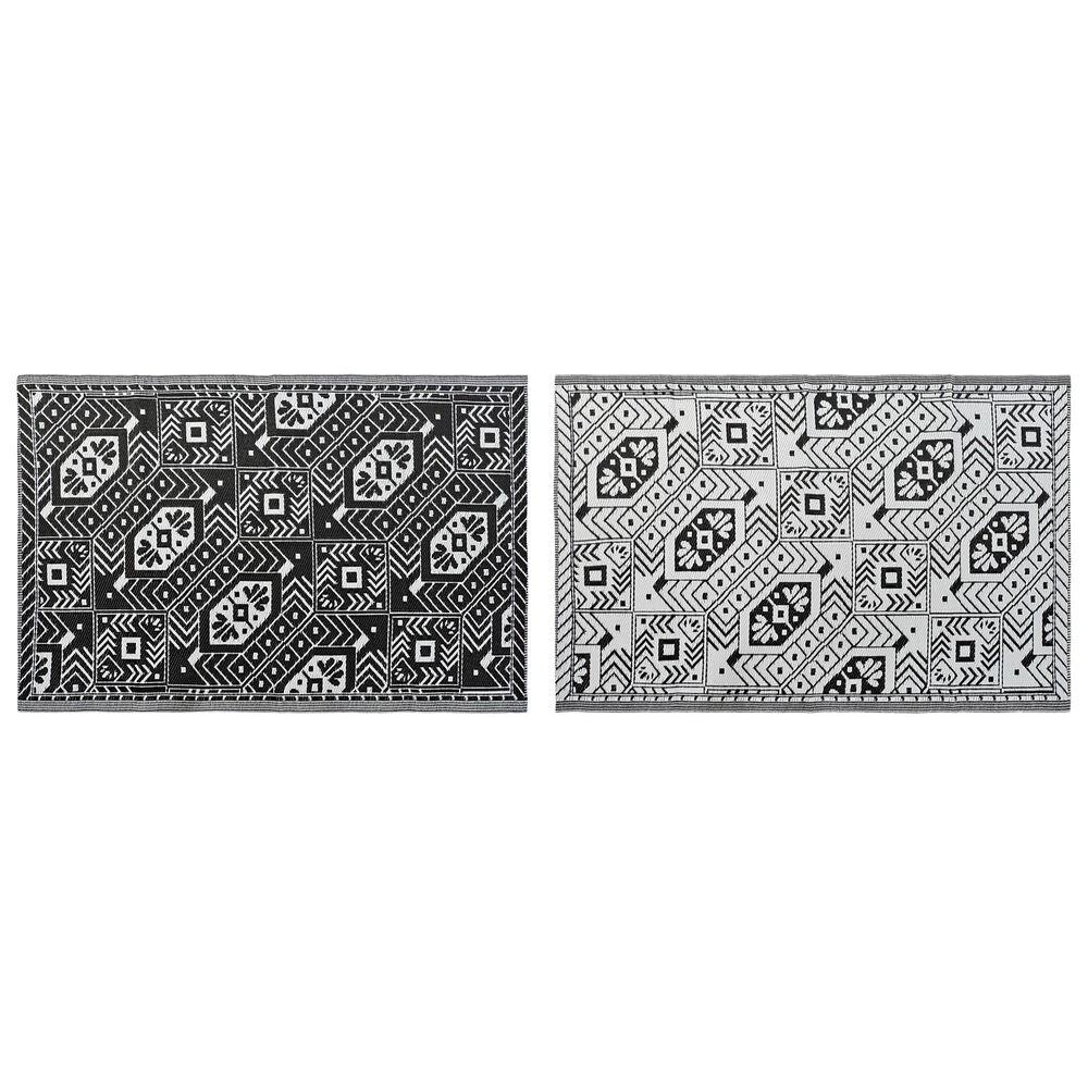 Tæpper - Hvid/Sort etnisk, 2 stk., 120 × 180 cm