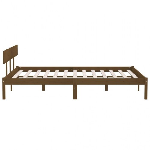 Sengeramme 180x200 cm Super King massivt træ gyldenbrun