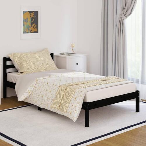 Sengeramme 100x200 cm massivt sort