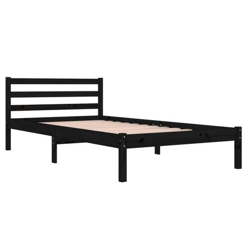 Sengeramme 100x200 cm massivt sort