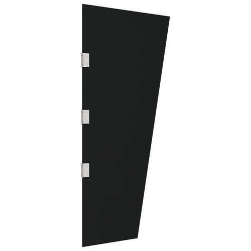 Sidepanel til dørbaldakin 50x100 cm hærdet glas sort