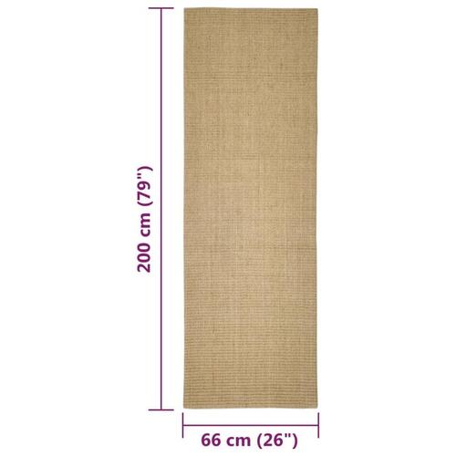 Gulvtæppe 66x200 cm naturlig sisal
