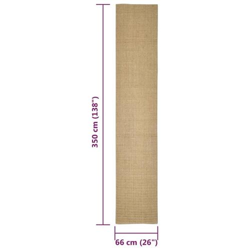 Gulvtæppe 66x350 cm naturlig sisal