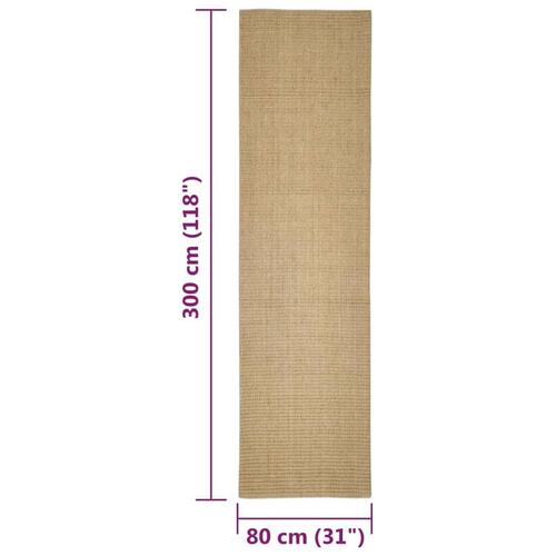 Gulvtæppe 80x300 cm naturlig sisal