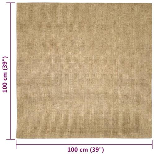 Gulvtæppe 100x100 cm naturlig sisal