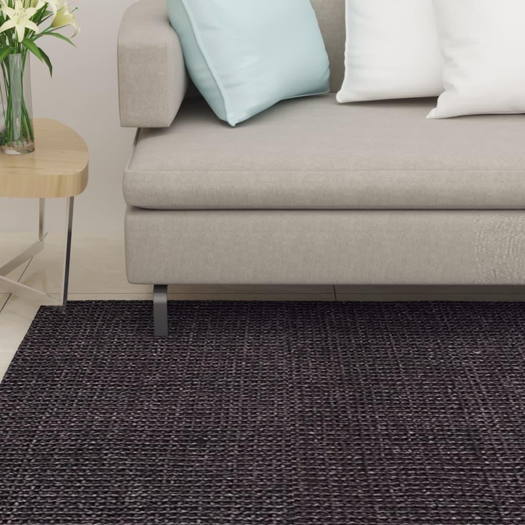 Gulvtæppe 66x150 cm naturlig sisal sort