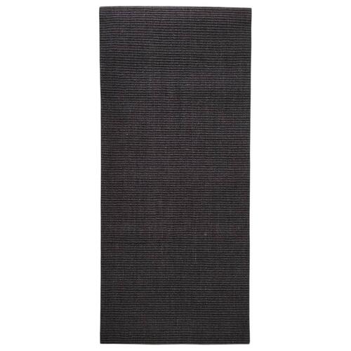 Gulvtæppe 66x150 cm naturlig sisal sort