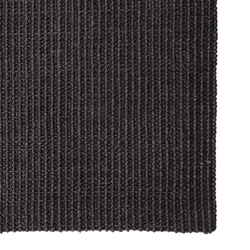 Gulvtæppe 66x350 cm naturlig sisal sort