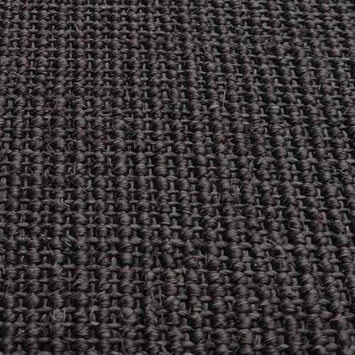 Gulvtæppe 66x350 cm naturlig sisal sort