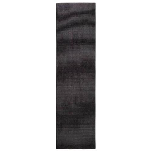 Gulvtæppe 80x300 cm naturlig sisal sort