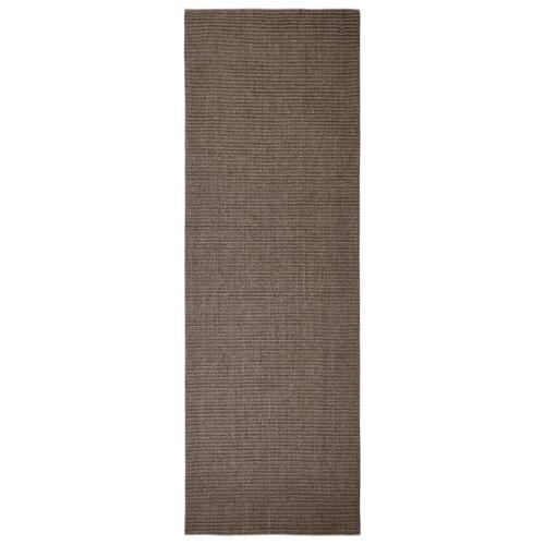 Gulvtæppe 66x200 cm naturlig sisal brun