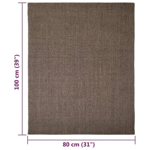 Gulvtæppe 80x100 cm naturlig sisal brun