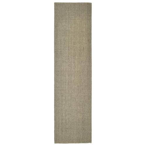 Gulvtæppe 66x250 cm naturlig sisal grøn