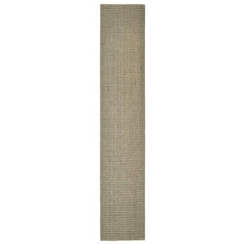 Gulvtæppe 66x350 cm naturlig sisal grøn