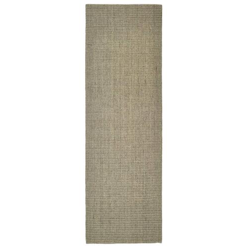 Gulvtæppe 80x250 cm naturlig sisal grøn