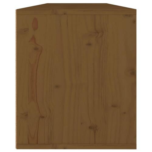 Vægskabe 2 stk. 60x30x35 cm massivt fyrretræ honningbrun