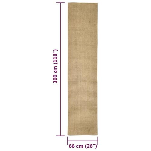 Gulvtæppe 66x300 cm naturlig sisal