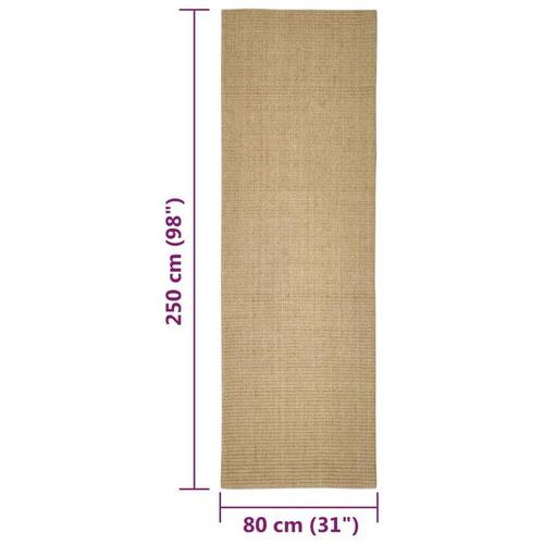 Gulvtæppe 80x250 cm naturlig sisal