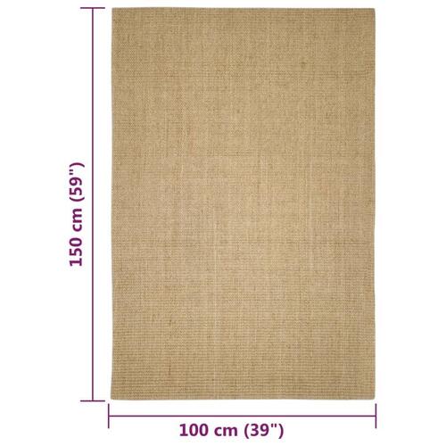 Gulvtæppe 100x150 cm naturlig sisal