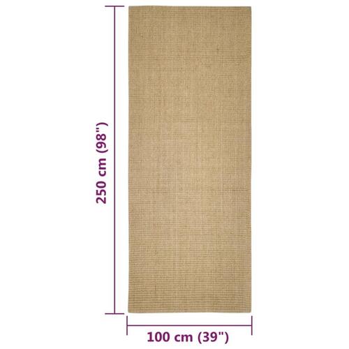 Gulvtæppe 100x250 cm naturlig sisal