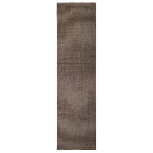 Gulvtæppe 80x300 cm naturlig sisal brun