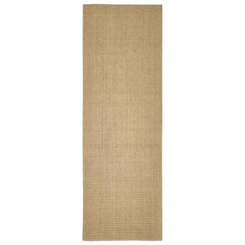 Gulvtæppe 100x300 cm naturlig sisal sandfarvet