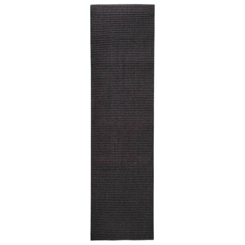 Gulvtæppe 66x250 cm naturlig sisal sort