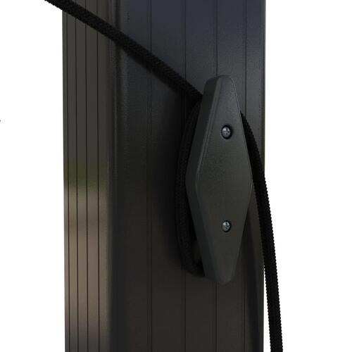 Havepavillon med sammenrulleligt tag 3x3 m antracitgrå
