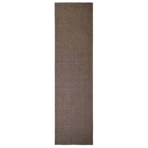 Gulvtæppe 66x250 cm naturlig sisal brun