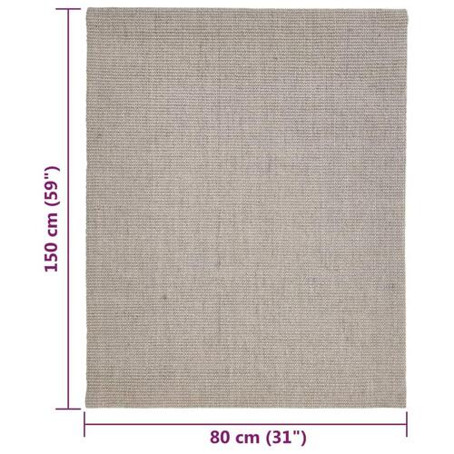 Gulvtæppe 80x150 cm naturlig sisal sandfarvet