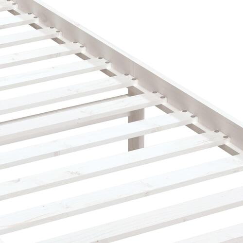 Sengeramme 90x190 cm Single massivt træ hvid