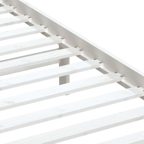 Sengeramme 90x200 cm massivt fyrretræ hvid