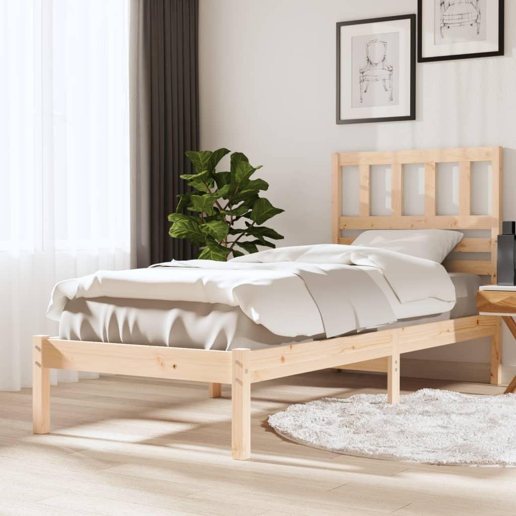 Sengeramme 75x190 cm massivt fyrretræ