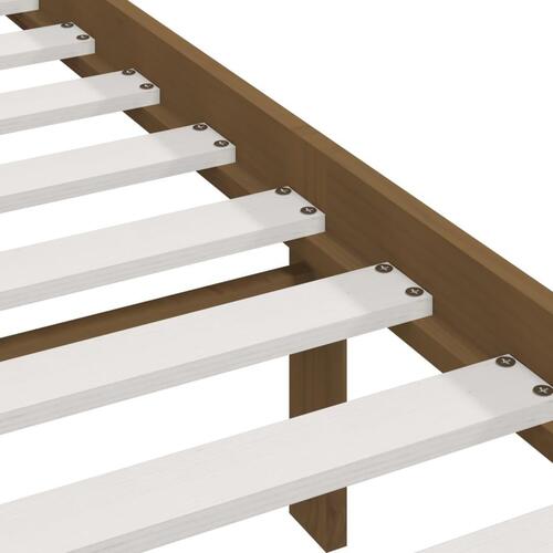 Sengeramme 75x190 cm Small Single massivt fyrretræ gyldenbrun