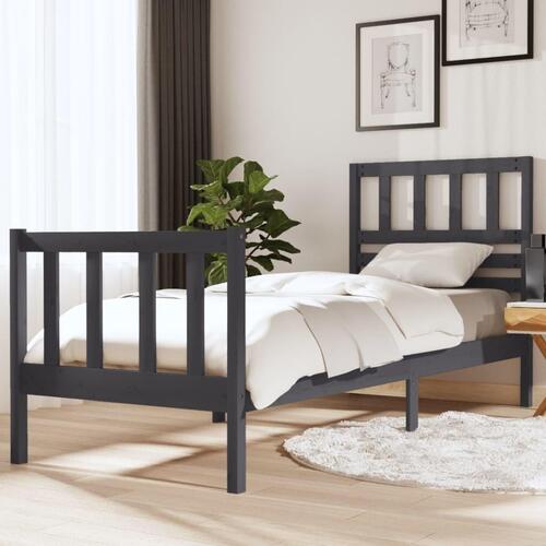 Sengeramme 75x190 cm Small Single massivt træ grå