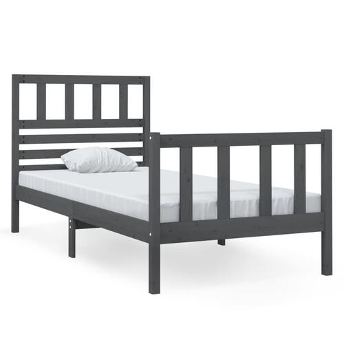 Sengeramme 75x190 cm Small Single massivt træ grå