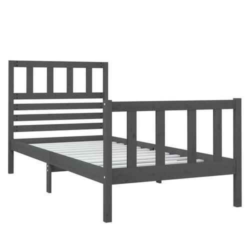 Sengeramme 75x190 cm Small Single massivt træ grå