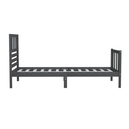 Sengeramme 75x190 cm Small Single massivt træ grå