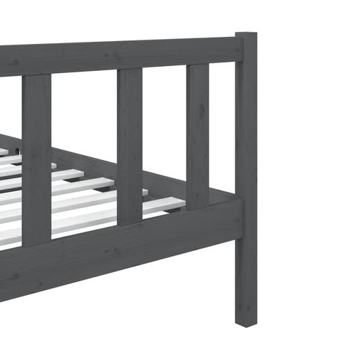 Sengeramme 75x190 cm Small Single massivt træ grå