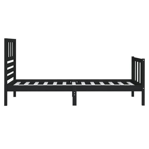 Sengeramme 75x190 cm Small Single massivt træ sort