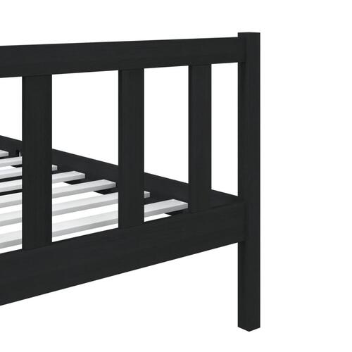 Sengeramme 75x190 cm Small Single massivt træ sort