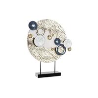 Dekorativ figur Blå Gylden Metal Hvid (52 x 8,3 x 61 cm)