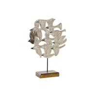 Dekorativ figur Beige Jern Fugle (38 x 11,5 x 54 cm)