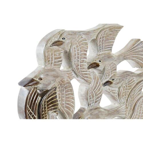 Dekorativ figur Beige Jern Fugle (38 x 11,5 x 54 cm)