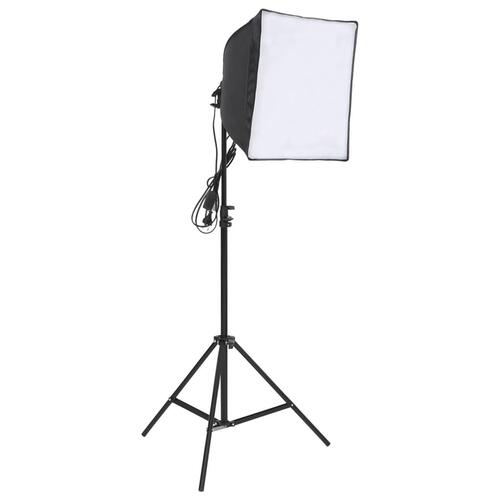 Belysningssæt til fotostudie med baggrunde og reflektor