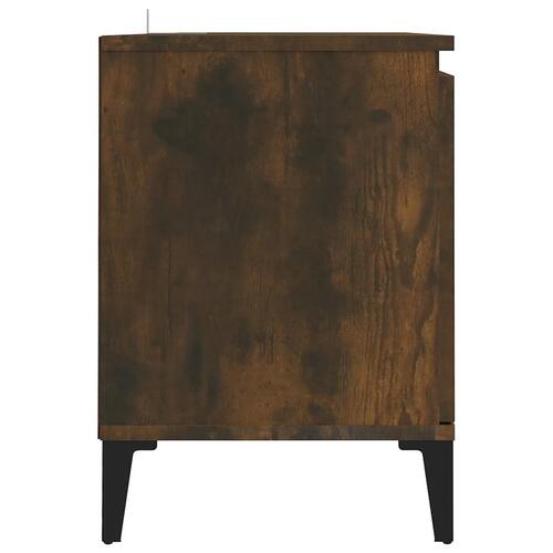 Tv-skab med metalben 103,5x35x50 cm røget egetræsfarve