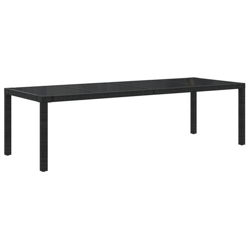 Udendørs spisebordssæt 9 dele med hynder polyrattan sort