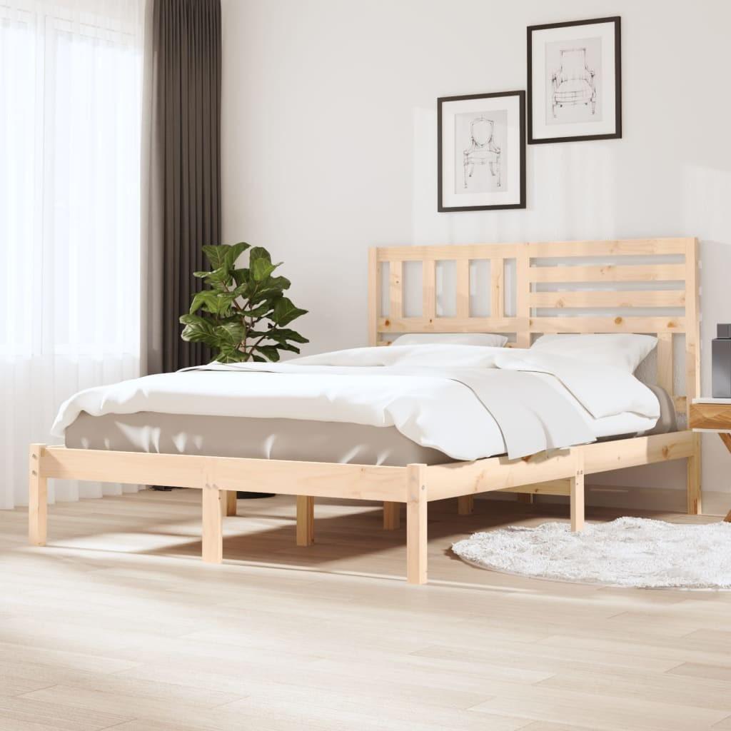 Sengeramme 160x200 cm massivt fyrretræ